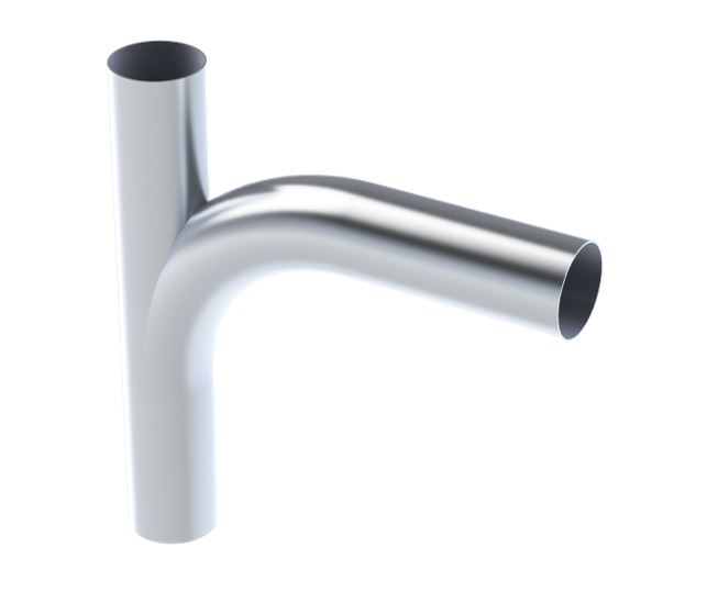Abzweigrohr gebogen 90° mm