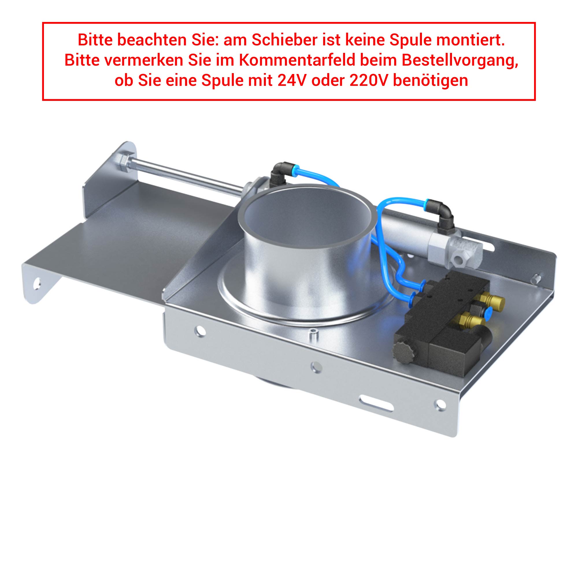 Schieber elektro-pneumatisch 24V/230V